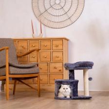 Комплекс для кошек Petmax Дом-когтеточка (50х33х47 см) с лежанкой для кошек