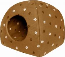 Комплекс для кошек Yami-Yami лежаки мягкий домик с подушкой "Юрта", коричневый (№3)
