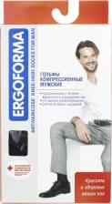 Компрессионный трикотаж Ergoforma Гольфы мужские компрессионные 322 2 класс компрессии №3, открытый носок, черные