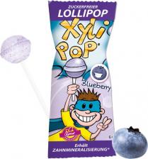 Конфеты Miradent Леденец XyliPOP с ксилитом Голубика, 1 шт