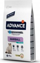 Сухой корм Advance Сухой корм для кошек Sterilized Hairball, для выведения шерсти, индейка, 10кг