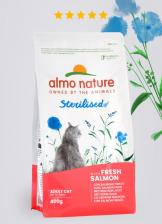 Сухой корм Almo Nature Almo_Nature Полнорационный сухой корм для стерилизованных кошек со свежим лососем и коричневым рисом, Sterilised. Fresh Salmon, 2кг 2 кг