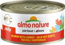 Консервы Almo Nature Консервы для кошек HFC Jelly, лосось и морковь, 70г