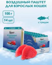Консервы Brit Воздушный паштет для взрослых кошек с уткой - 100 г х 14 шт