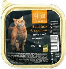 Консервы Четвероногий гурман Консервы Petibon Smart для кошек паштет с индейкой и кроликом 100г 01218