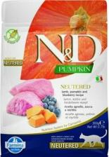 Сухой корм Farmina Сухой корм для кошек N&D Pumpkin Neutered беззерновой с ягненком, тыквой и черникой для стерилизованных 0,3 кг