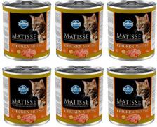 Консервы Farmina Влажный корм для кошек MATISSE MOUSSE, мусс с курицей, 6шт по 300г