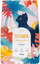 Сухой корм Florida Сухой корм для котят с индейкой и клюквой, 12 кг