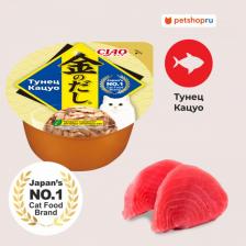 Консервы Inaba ЧАО корм для кошек влажный корм Kinnodashi cup Тунец Кацуо, консервы, 70 гр х 6 шт