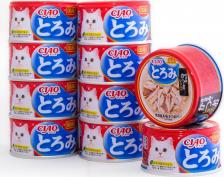 Консервы Inaba Корм для кошек Тороми в бульоне филе курицы, тунец, сельдь банка 80г