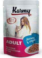 Консервы Karmy Влажный корм для кошек Adult Лосось в соусе 0,08 кг