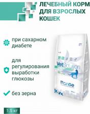 Сухой корм Monge VetSolution Cat Diabetic диета для кошек Диабетик 1,5 кг