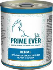 Консервы Prime Ever корм VET Renal влажный корм для поддержания функции почек диета для кошек 0,34 кг