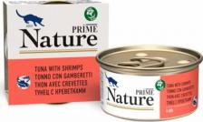 Консервы Prime Nature влажный корм для кошек, с тунцом и креветками, кусочки в желе, в консервах - 85 г