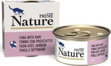 Консервы Prime Nature влажный корм для кошек, с тунцом и ветчиной, кусочки в желе, в консервах - 85 г повседневный супер премиум для взрослых с тунцом для всех
