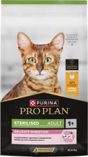 Сухой корм Pro Plan Сухой корм для кастрированных котов и стерилизованных кошек с чувствительным пищеварением "Sterilised", 10 кг