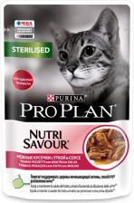 Консервы Pro Plan Влажный корм для стерилизованных кошек и кастрированных котов Nutri savour, с уткой 6 шт. х 85 г