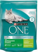 Сухой корм Purina Сухой корм для домашних кошек с индейкой и злаками,10 шт по 200 г