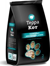 Сухой корм Терра Кот Сухой корм для взрослых для кошек с норвежским лососем 2кг 80052