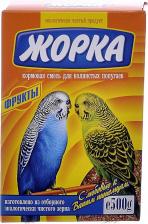 Корм для птиц Жорка Кормовая смесь для волнистых попугаев с фруктами 500г (коробка)