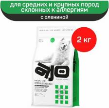 Корм для собак AJO полнорационный сухой корм с гречкой для взрослых собак средних и крупных пород, склонных к аллергиям 4630169560556