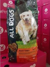 Корм для собак All Dogs Сухой корм для собак, с говядиной и овощами, 2,2 кг