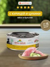 Корм для собак Almo Nature консервы для собак и щенков с куриным филе и цукини в бульоне, 100 г