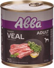 Корм для собак Авва Adult Влажный корм для взрослых собак всех пород, с нежной телятиной, 850 гр