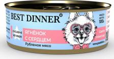 Корм для собак Best Dinner Консервы для собак Exclusive Gastro Intestinal ягненок с сердцем, 24шт по 100г