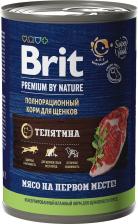 Корм для собак Brit by Nature влажный корм для щенков всех пород, с телятиной (410 гр)