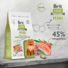Корм для собак Brit Mini, Сухой корм с инд. для вз. cоб. мин. п, "Adult. Healthy Skin&Shiny Coat",0.4кг