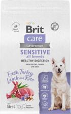 Корм для собак Brit Сухой корм для собак всех пород Dog Adult Sensitive Healthy Digestion, чувствительное пищеварение, с индейкой и ягненком 3 кг
