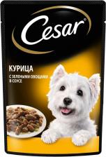 Корм для собак Cesar пауч для собак (Курочка и зеленые овощи, 85 г.)