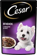 Корм для собак Cesar Влажный корм для взрослых собак с ягненком и овощами в соусе 85г