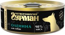 Корм для собак Четвероногий гурман Влажный корм для собак Golden line с олениной 100г