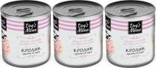 Корм для собак Dog's Menu Влажный корм для собак, кролик, 9шт, 750г