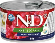 Корм для собак Farmina Консервы для собак Quinoa Weight Management Mini, ягненок, 140г