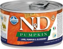 Корм для собак Farmina Консервы N&D Puppy Mini Pumpkin, Lamb & Blueberry беззерновой с ягненком и тыквой и черникой для щенков мелких пород 140г