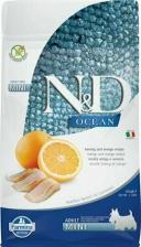 Корм для собак Farmina Сухой корм N&D Adult Dog Mini Ocean Herring & Orange с сельдью и апельсином для взрослых собак мелких пород 800гр