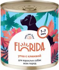 Корм для собак Florida Консервированный корм для собак, утка с клюквой, 400 г