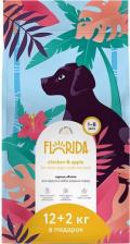 Корм для собак Florida Сухой корм для взрослых собак средних пород с курицей и яблоком, 14 кг