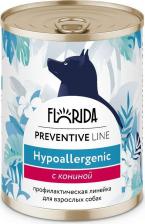 Корм для собак Florida Влажный корм для собак Preventive Line при аллергии, с кониной - 340 г x 24 шт