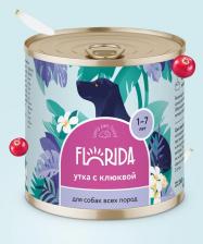 Корм для собак Florida Влажный корм утка с клюквой для взрослых собак 400 г