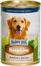Корм для собак Happy Dog Консервы для собак, ягненок, рис, 6шт по 410г
