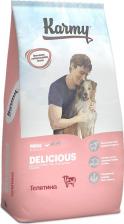 Корм для собак Karmy Сухой корм Delicious Mini для мелких собак привередливых в питании Телятина 10кг