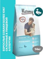 Корм для собак Karmy Сухой корм для собак Hypoallergenic Medium & Maxi, утка, 14кг