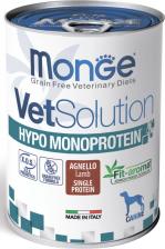 Корм для собак Monge Влажный корм VetSolution Dog Hypo Monoprotein LAMB, с ягнёнком для собак для снижения реакции пищевой непереносимости 1 шт. х 400 г
