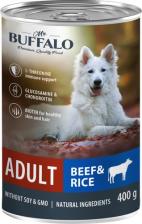 Корм для собак Mr.Buffalo Adult влажный корм для собак, паштет с говядиной и рисом, в консервах - 400 г