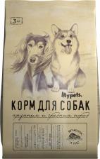 Корм для собак Mypets сухой корм для собак крупных и средних пород с ягненком и рисом (3 кг)
