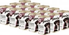 Корм для собак Organix Консервы для собак, с говядиной и языком, 15шт по 410г